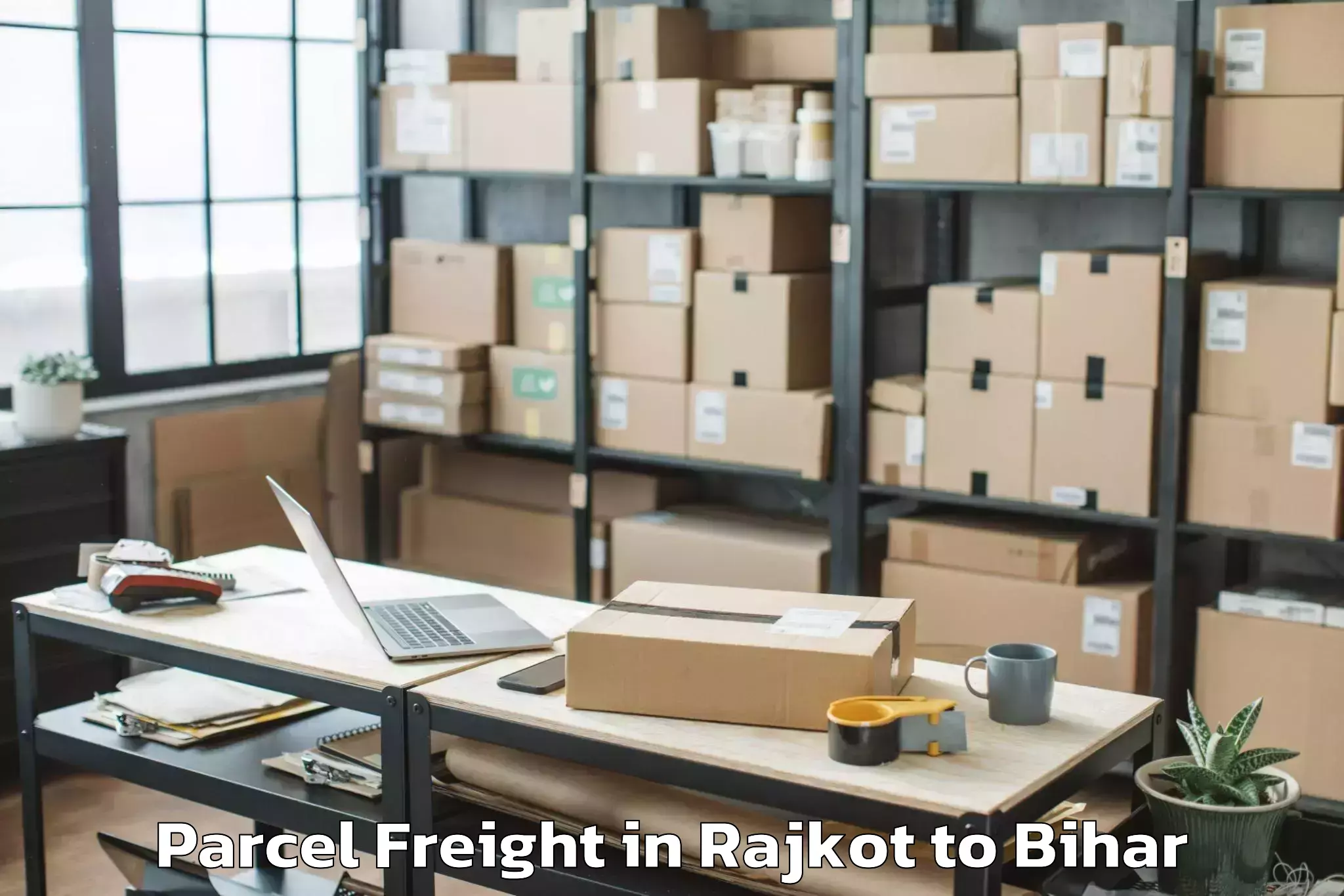 Book Rajkot to Pranpur Parcel Freight Online